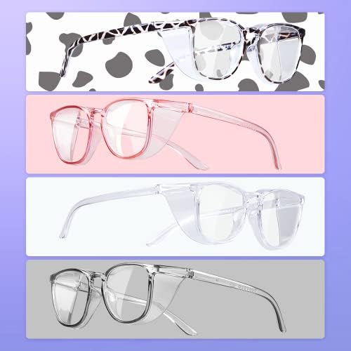 Очила за безбедносни очила за читање со 4-пакети за читање против магла за жени заштитни очила+0,0,+1,0,+1,5,+2,0,+2,5, 3,0