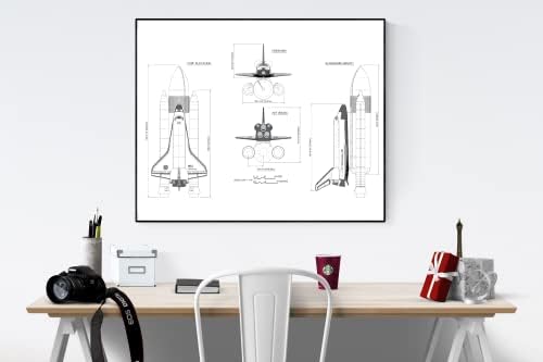 Подигнувања на склопот на лансирање на вселенски шатл | Вселенски шатл за откривање | Дизајн на планови | Уметнички принт на НАСА