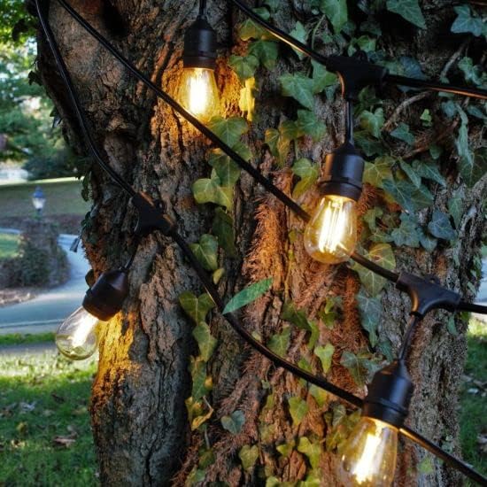 Сончеви жици на Hotncold, 15 LED светилки на отворено соларни жици светло гроздобер водоотпорни соларни светла со тешки тешки страни 44 стапки за градинарски двор палуба т
