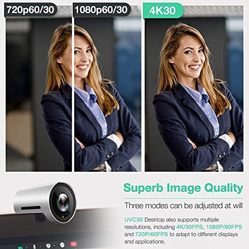 Систем за видео конференција на yealink CP700 Sounderphone & UVC30 4K веб -камера Веб -камера