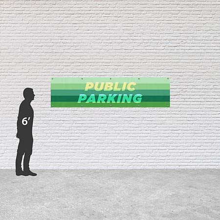 CGSignLab | Јавен паркинг -Модерен градиент Тешка винил банер на отворено | 8'x2 '