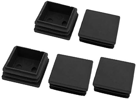 X-Dree 5pcs црна пластична остатоци од обвивка од 38мм x 38мм заштитник на квадратни дупки (протезион во пластика нера DA 5 Pezzi Chustodia Protettiva da Quadrato 38mm x 38mm