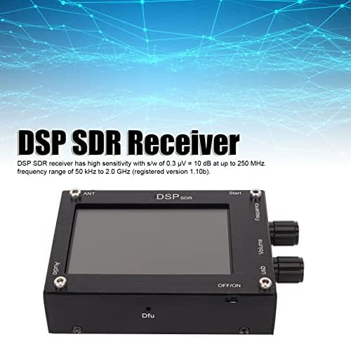 Приемник од 50kHz до 2000MHz 2GHz DSP SDR, Radio Shortwave Receiver AM LBS NFM WFM CW MIN SNR, 3,5in екран, батерија од 3800mAh