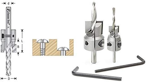 Алатка Амана-20206 Carbide Tipped Прилагодлив 27/32-1 DIA X 5/8 Длабочина на намалување x 1/4-13/32 “