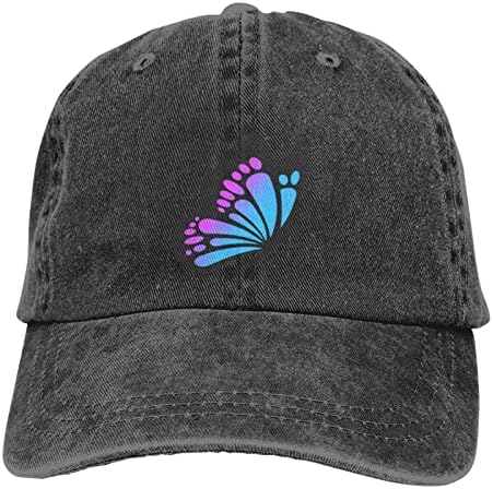 Пеперутка за миење на пеперутка Јипиил, прилагодлива гроздобер потресена бејзбол капа за жени и мажи