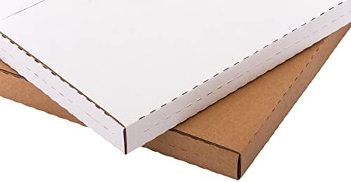 25 пакувања Винил рекорд кутии за испорака - LP Mailers 12.4 x 12.4 x 1 инчен албум за пошта, бели брановидни картонски кутии