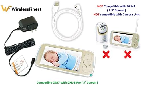 Безжичен најдобар Адаптер За Домашен Полнач За Напојување Замена ЗА Оптика За Новороденчиња Модел DXR8 Pro Само Монитор За Бебиња И Видео