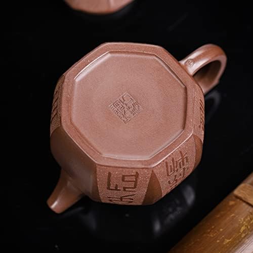 Силина Зиша чајник, кинески глинен глина рачно изработена чајник 9,8 мл, инфузирање пијалак кунг фу, лабав производител на чај од