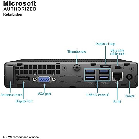 HP EliteDesk 800 65W G2 Бизнис Мини КОМПЈУТЕР Десктоп Компјутер/Интел Quad-Core i5-6500T до 3.1 GHz/ 8GB DDR4 RAM МЕМОРИЈА/ 256GB SSD/WiFi/Bluetooth/USB