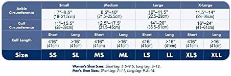 SIGVARIS 602CMSW00 18-25mmHg Жени Затворени Пети Коленото Висока Компресија Чорап, Средно &засилувач; Краток, Бел