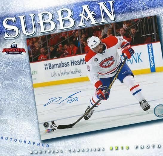 P. K. Subban потпиша Монтреал Канадиенс 8x10 Фото - 70205 - Автограмирани фотографии од NHL