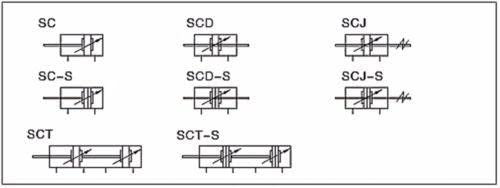 SC50X25S со магнет се носеше мозочен удар од 50мм 25мм стандардна стандардна порта на пневматски цилиндар на цилиндарот 1/4 “
