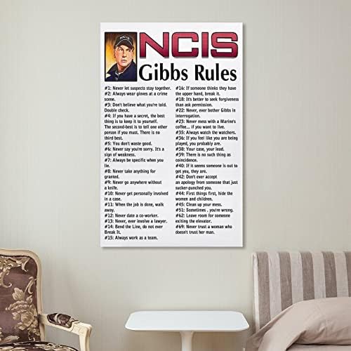 NCIS филмови постери ТВ драма постер Гибс правила кул постери за момци спална соба wallидни уметнички слики платно wallид декор дома декор дневна