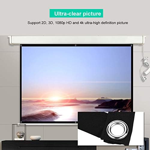 60100INCH 16: 9 HD Projector Screen 3D Film Преносен екран завеси, за филм за домашно кино, обука во училницата, презентација на