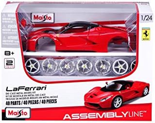 Maisto 1:24 Scale Scalembly Line Laferrari Die -Cast возило - црвено