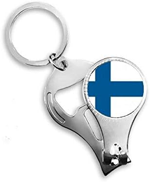 Национално знаме на Финска, Европа, земја, нокти, нокти прстен, клуч за шишиња со шишиња со шишиња, клипер