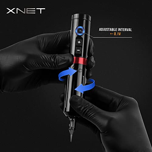 Комплетен комплет за тетоважи XNET - Безжична машина за тетоважа со дополнителна батерија безжичен мотор ротационен тетоважа пенкало 20 парчиња