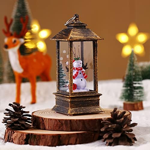 Божиќен Украс Стакло Божиќни Светла Светилки За Дедо Мраз Декорации За Забави Ставете Мала Маслена Светилка Бура Божиќна Ноќна Светлина