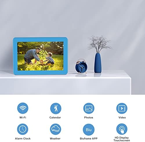 Дигитална Рамка За Слика AOCWEI, Електронска Рамка За Фотографии Со WiFi Од 10 Инчи Со Складирање ОД 16 GB, HD IPS Екран На Допир, Автоматско Ротирање, Календар, Споделување Фот