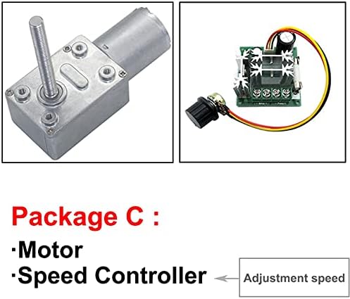 SUTK M6 Навој Долго Вратило Електрични DC Црв Насочен Мотор 6V 12V 24V 6-150RPM Вртежен Момент ВО Dc Мотори Само Заклучување Прилагодлива