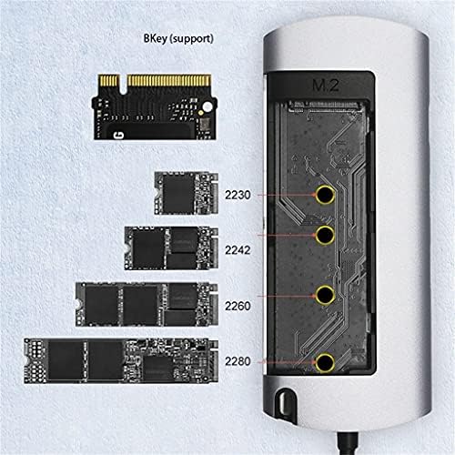 Mjwdp M. 2 Ssd Докинг Станица Тип C Мултифункционален 6-во-1 Ngff Хард Диск Кутија Адаптер СО USB3. 0, RJ45, Pd Интерфејс