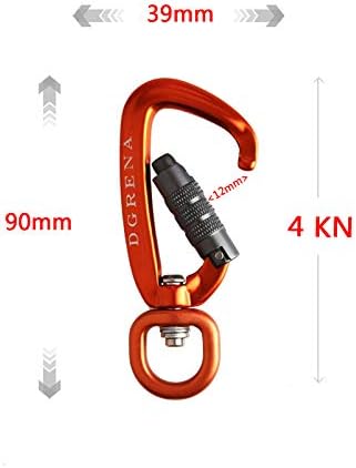 Dgrena Carabiner, Keychain, Spring Buck - направена од алуминиум со голема цврстина, кој е погоден за хамакови, домашни алатки, кампување,