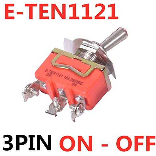 1pcs мини 3-пински на 3 прекинувач за вклучување на датотеки 15A 250V AC портокалова E-Ten1121