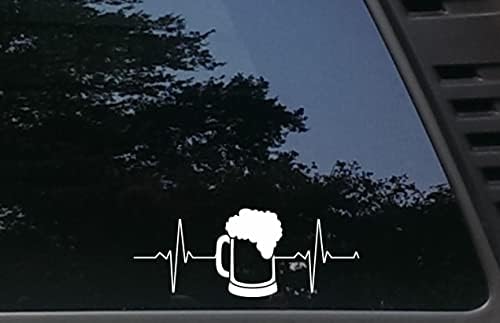 Lifeивотот е пиво - 7 5/8 x 3 Die Cut Vinyl Decal/Налепница за прозорци, автомобили, JDM, камиони, браници, кутии со алатки,