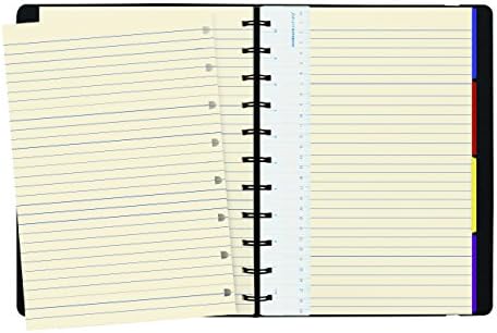 Filofax Clatebook Clatebook Classic, 10,8 x 8.5 црна - елегантна покривка од кожа со подвижни страници - еластично затворање, индекс,