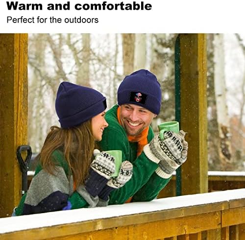 Американски Одгледувани Канада Корен Смешни Зимски Плетени Капа Манжетни Шапка Топло За Мажи Жени