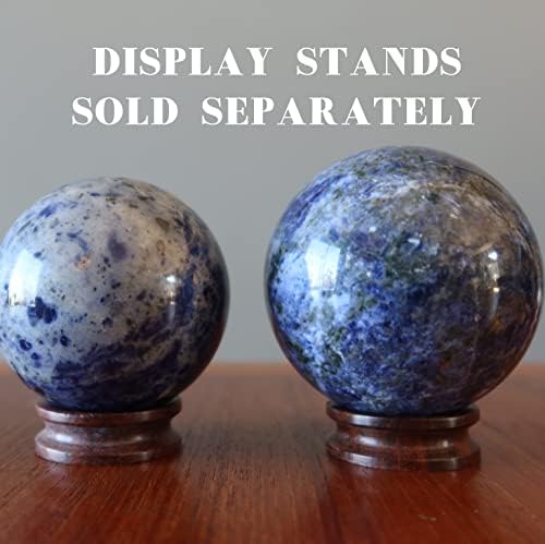 Сатенски кристали содалитска сфера сина медитација кристална топка 2,5-2,75 инчи