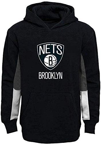 OuterStuff NBA Youth 8-20 тим во боја алтернативно руно примарно лого го наведе дуксерот за џемпери на пуловер