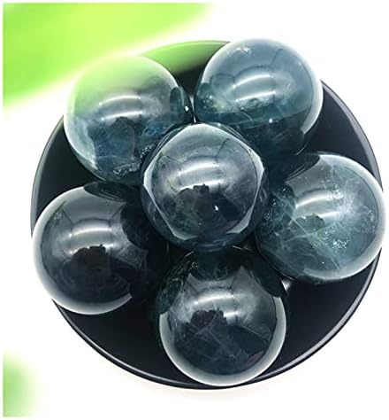 Laaalid xn216 1pc природна сина флуоритна топка сфера кварц кристали скапоцени камења дома декорација суровини реики лекување природни