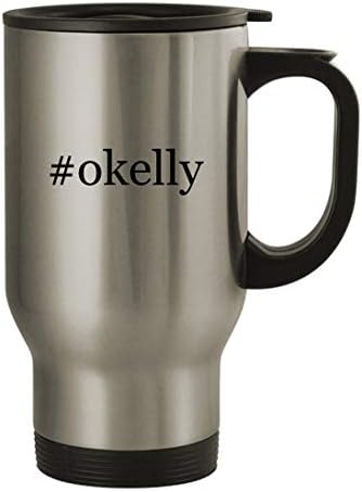 Knick Knack Подароци Okelly - 14oz Нерѓосувачки Челик Патување Кригла, Сребро