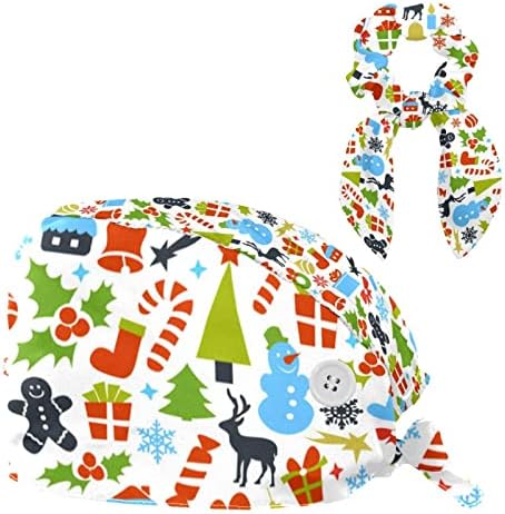 Среќни божиќни кучиња прилагодливи буфонски капачиња Капчиња Работно капаче со лакови за коса