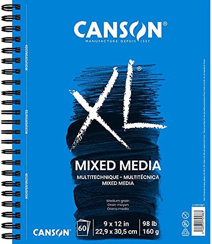 Canson XL Mix -Media Paper, 98 lb, 14 x 17 инчи, 60 листови - 100510930