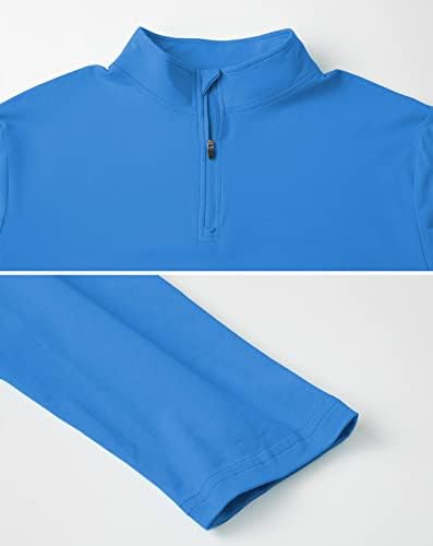 Картуничен машка 1/4 поштенски пуловер со долги ракави кошула обична тенок фит памук потсмев на вратот работа голф кошули
