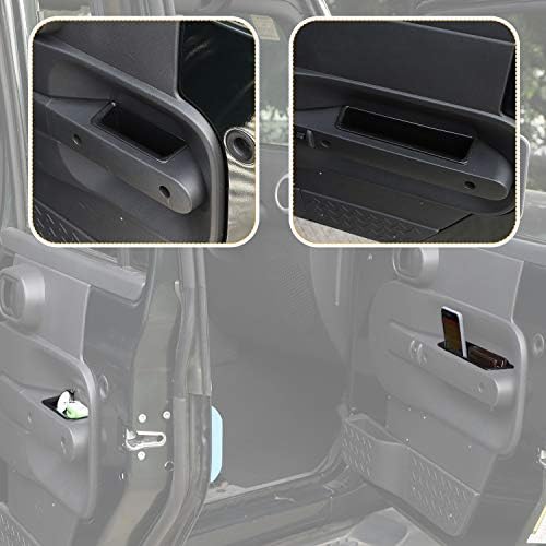 4pcs автомобил странична врата за грабнување рачка за складирање на кутии за чување на клуч за клучеви за 2007-2010 година Jeep Wrangler JK