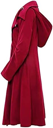 Prdecexlu Club Christmas Counts Women Elegant долги ракави проточен вграден солиден капут дуксери полиестер меко копче Туника