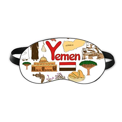 Јемен го сакаат пејзажот на срцето Национално знаме за спиење на очите штит мека ноќно слепило на сенка