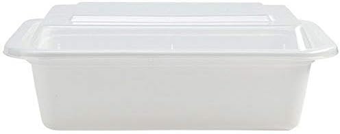 Микробранови Правоаголни Пластични Контејнери-24 Мл, Бели, 5 Парчиња