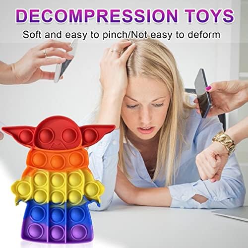 Fidgylia pop it fidget играчки - Ssqueeze Push Bubble Autism Sensory Toy - Забавна играчка играчка за бојадисување - издржлив,