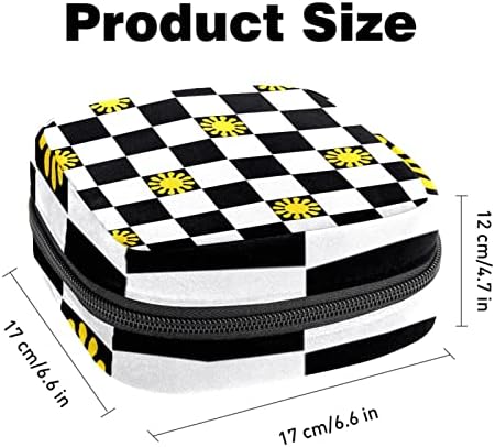 Sun Checkerboard inенски торбички за производи за производи за преносен период торба за девојчиња за жени дами