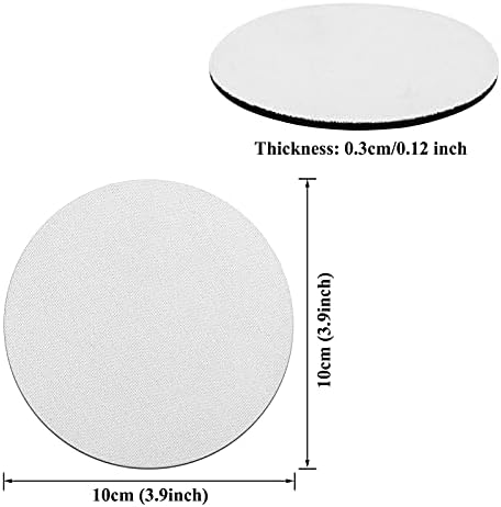 Сублимација Празни Места Подлоги, 20 Парчиња 4 Инчен Неопренови Круг Сублимација Подлоги Празно Пренос На Топлина Чаша Мат ЗА САМ Занаети