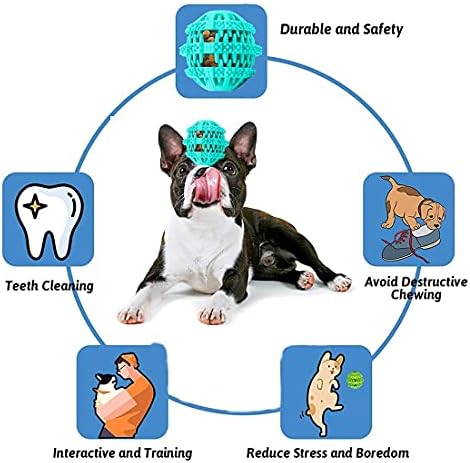 НАВРЕМЕНИ Играчки За Заби За Кученца Мало Средно Куче,Чистење Од 360°, Издржливи Играчки За Џвакање Гумена Топка За Заби За Џвакање/Играње/Третирање