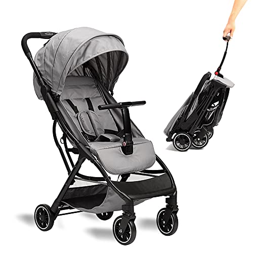 Лесен шетач за патувања-Компактен шетач за патување за авион, шетач за бебиња за бебиња со една рака, шетач на дете w/прилагодлив потпирач за грб/потпирач за подножј?