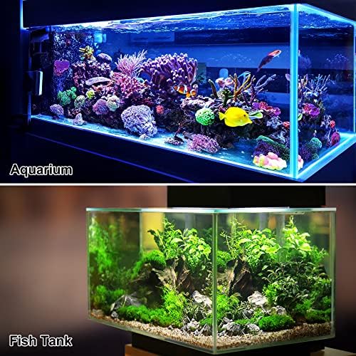 Vocoste 1 парчиња аквариум пластични растенија, вештачко водно растение за декорација на растенија со риби, жолта