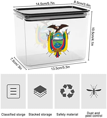 Грб На Еквадор Контејнер За Складирање Храна Пластични Проѕирни Кутии За Складирање Со Капак За Заптивка