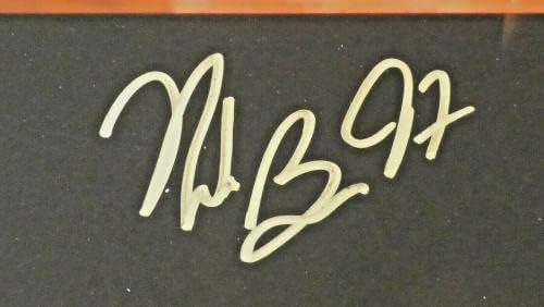 Ник Боса потпиша 11х14 државна фудбалска фотографија во Охајо - Фотографии со автограми на колеџ