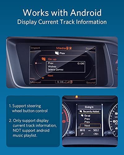 Airdual Bluetooth 5.0 APTX-HD адаптер за 2004-2009 година Audi MMI AMI 2G Ipod Music Interface